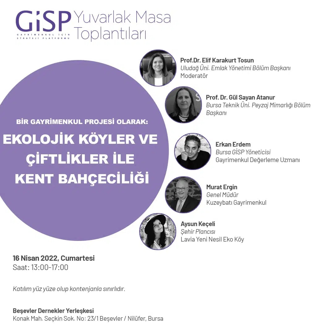 Bursa Şubemiz, ''Ekolojik Köyler İle Çiftlikler, Kent Bahçeciliği'' konulu Yuvarlak Masa Toplantısını 16 Nisan 2022 de gerçekleştirdi.