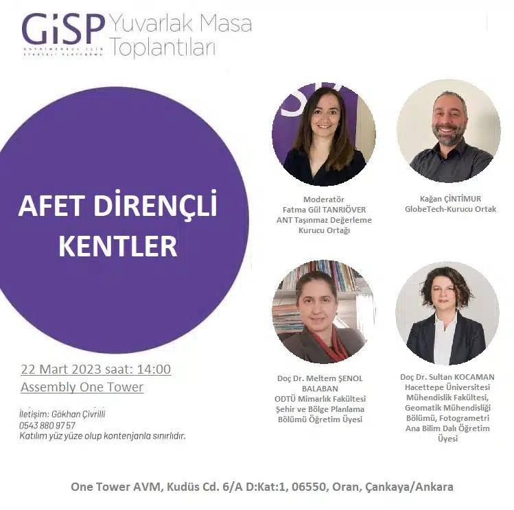 Afet Dirençli Kentler konulu Yuvarlak Masa Toplantımız, geniş katılımla 22.03.2023 tarihinde Assembly One Tower 'da gerçekleşti.